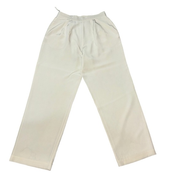 Francesca of Damon Women's Size 12 Vintage Wide Legged Pants 100% Silk High Rise - Picture 1 of 5